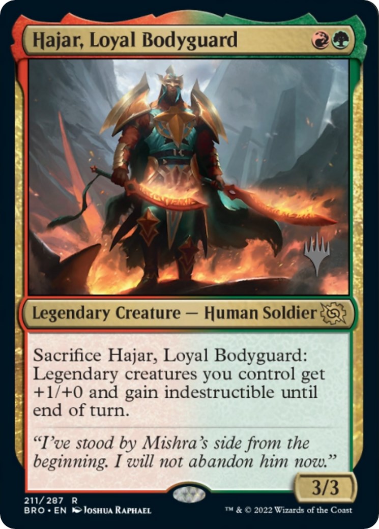 Hajar, Loyal Bodyguard (Promo Pack) [The Brothers' War Promos] | North of Exile Games