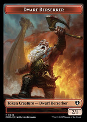 Human Soldier // Dwarf Berserker Double-Sided Token [Commander Masters Tokens] | North of Exile Games