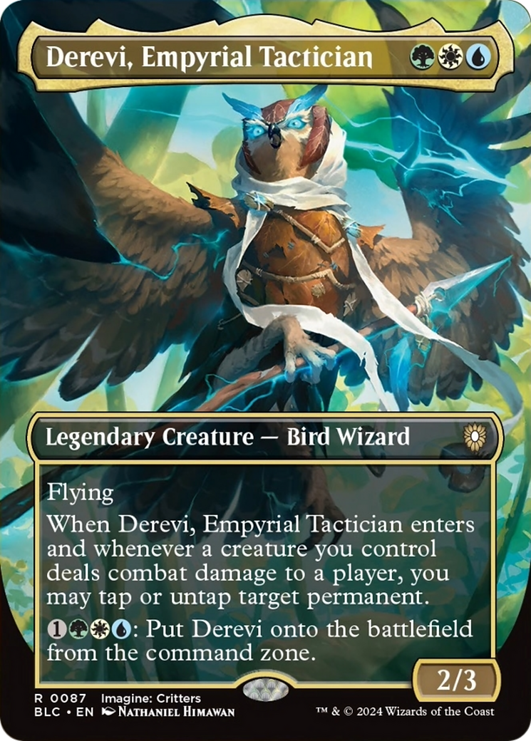 Derevi, Empyrial Tactician (Borderless) [Bloomburrow Commander] | North of Exile Games