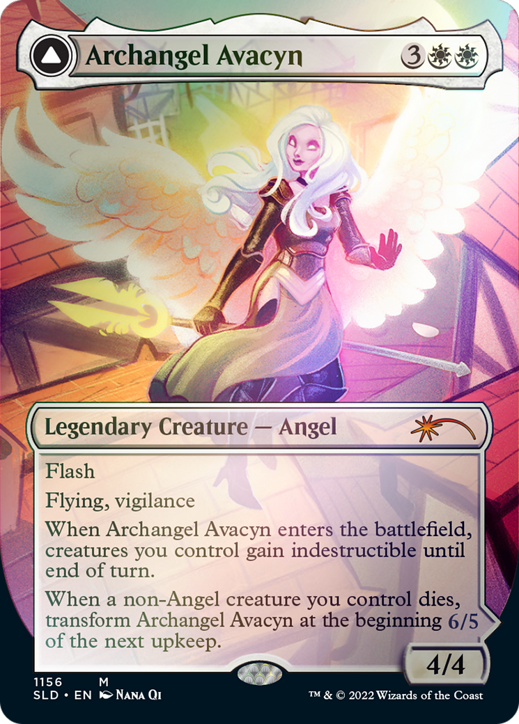 Archangel Avacyn // Avacyn, the Purifier (Borderless) [Secret Lair: From Cute to Brute] | North of Exile Games