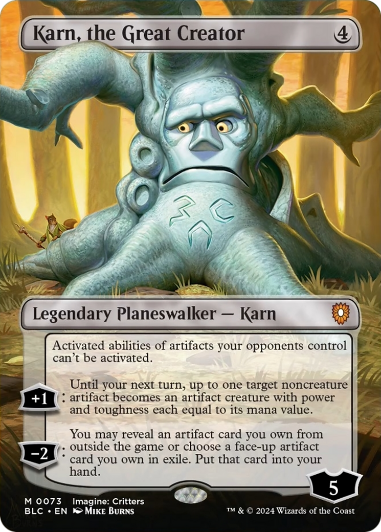 Karn, the Great Creator (Borderless) [Bloomburrow Commander] | North of Exile Games