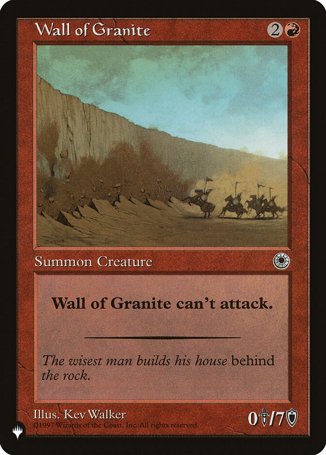 Wall of Granite [The List] | North of Exile Games