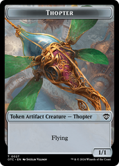 Thopter // Treasure Double-Sided Token [Outlaws of Thunder Junction Commander Tokens] | North of Exile Games