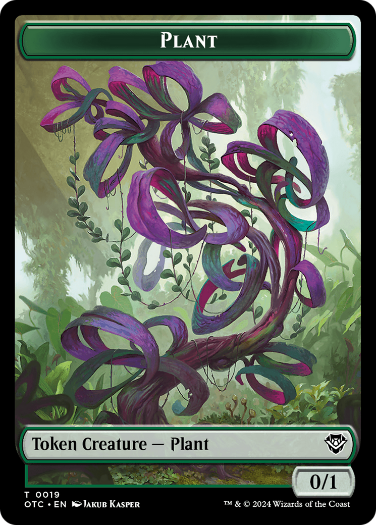 Plant Warrior // Plant Double-Sided Token [Outlaws of Thunder Junction Commander Tokens] | North of Exile Games