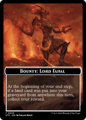 Bounty: Lord Fajjal // Bounty Rules Double-Sided Token [Outlaws of Thunder Junction Commander Tokens] | North of Exile Games