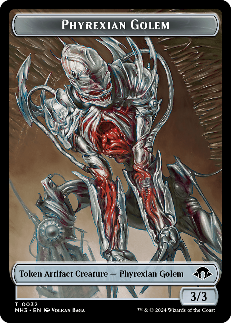 Phyrexian Germ // Phyrexian Golem Double-Sided Token [Modern Horizons 3 Tokens] | North of Exile Games
