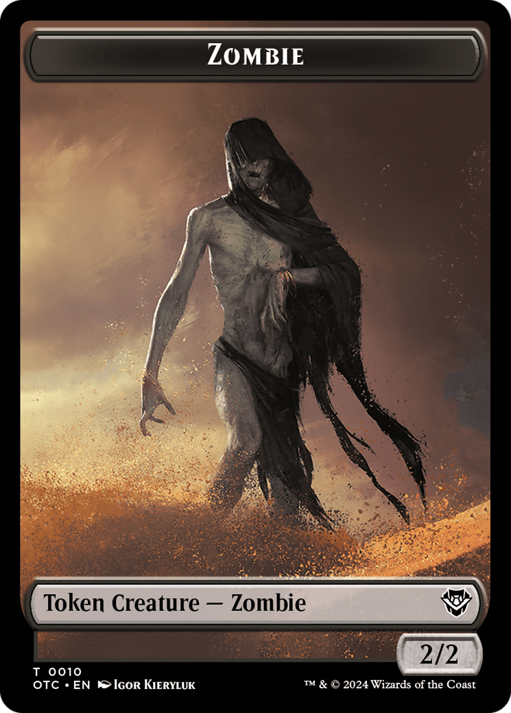 Zombie // Ox Warrior Double-Sided Token [Outlaws of Thunder Junction Commander Tokens] | North of Exile Games