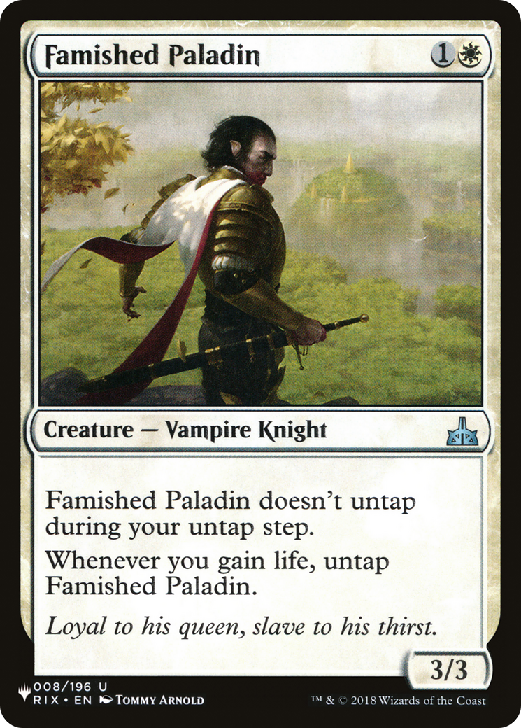 Famished Paladin [The List] | North of Exile Games