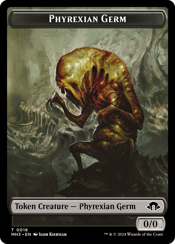 Phyrexian Germ // Snake Double-Sided Token [Modern Horizons 3 Tokens] | North of Exile Games