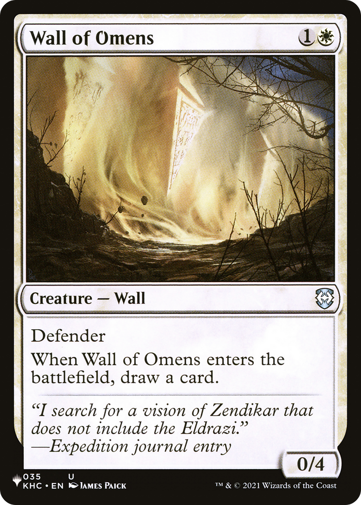 Wall of Omens (KHC) [The List] | North of Exile Games