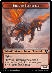 Dragon Elemental // Bird Illusion Double-Sided Token [Outlaws of Thunder Junction Commander Tokens] | North of Exile Games