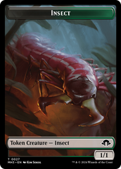 Zombie (Ripple Foil) // Insect (0027) Double-Sided Token [Modern Horizons 3 Tokens] | North of Exile Games