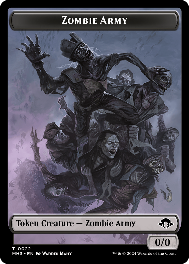 Zombie Army Token [Modern Horizons 3 Tokens] | North of Exile Games