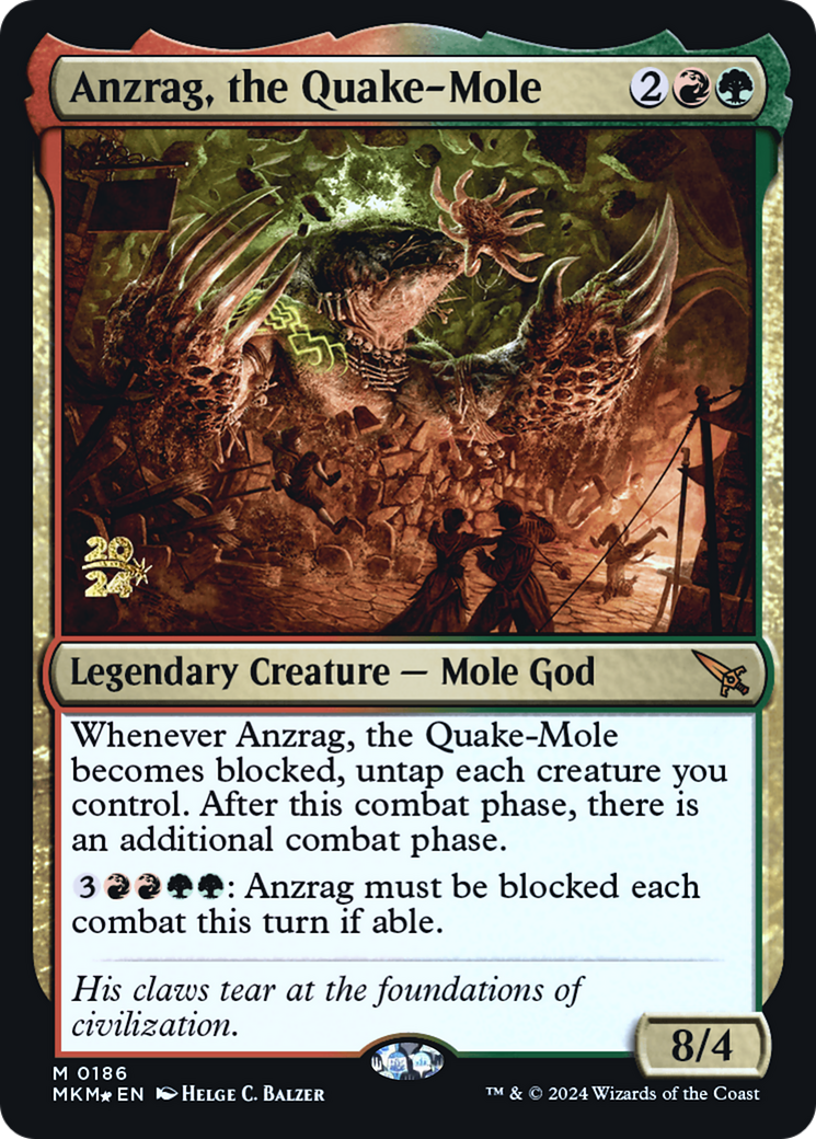 Anzrag, the Quake-Mole [Murders at Karlov Manor Prerelease Promos] | North of Exile Games
