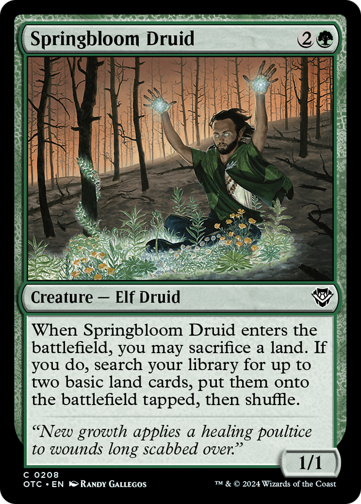 Springbloom Druid [Outlaws of Thunder Junction Commander] | North of Exile Games