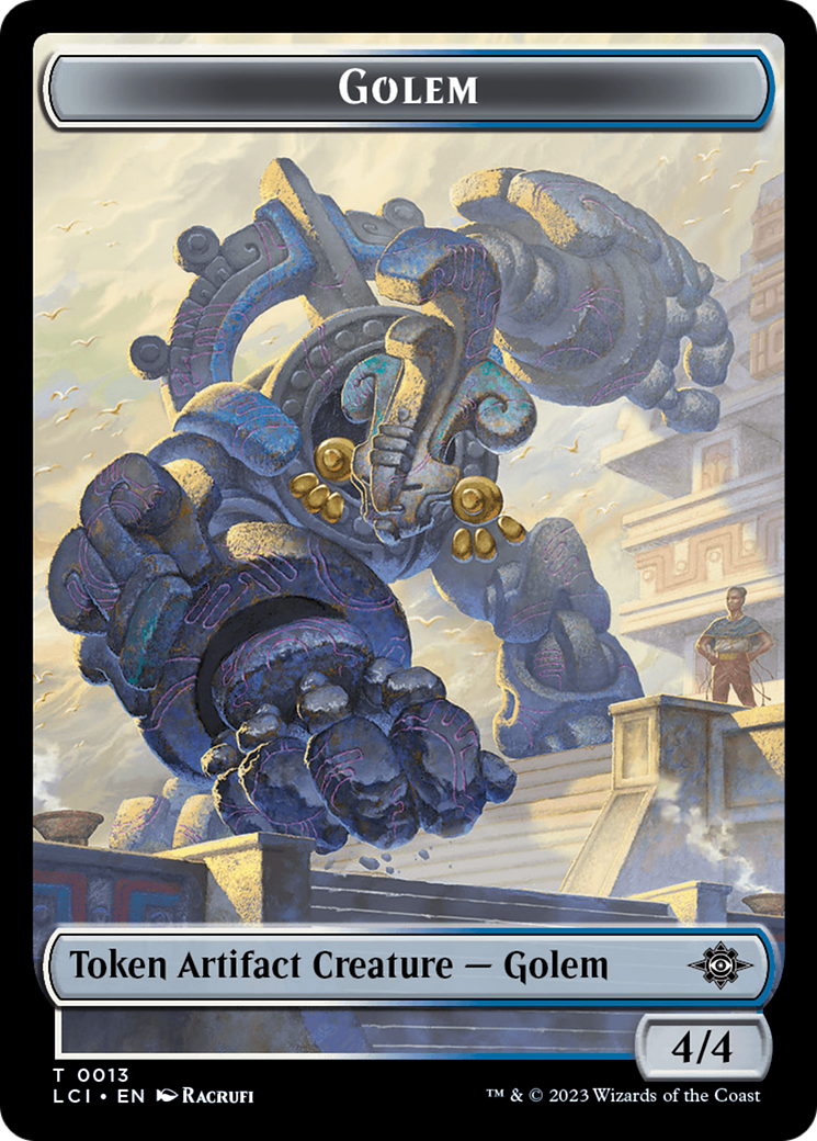 Treasure (0018) // Golem Double-Sided Token [The Lost Caverns of Ixalan Tokens] | North of Exile Games
