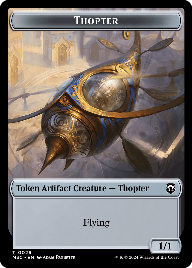Aetherborn (Ripple Foil) // Thopter Double-Sided Token [Modern Horizons 3 Commander Tokens] | North of Exile Games
