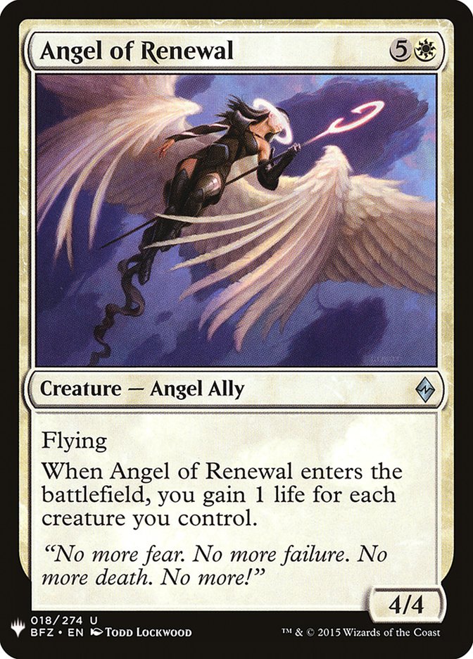 Angel of Renewal [Mystery Booster] | North of Exile Games