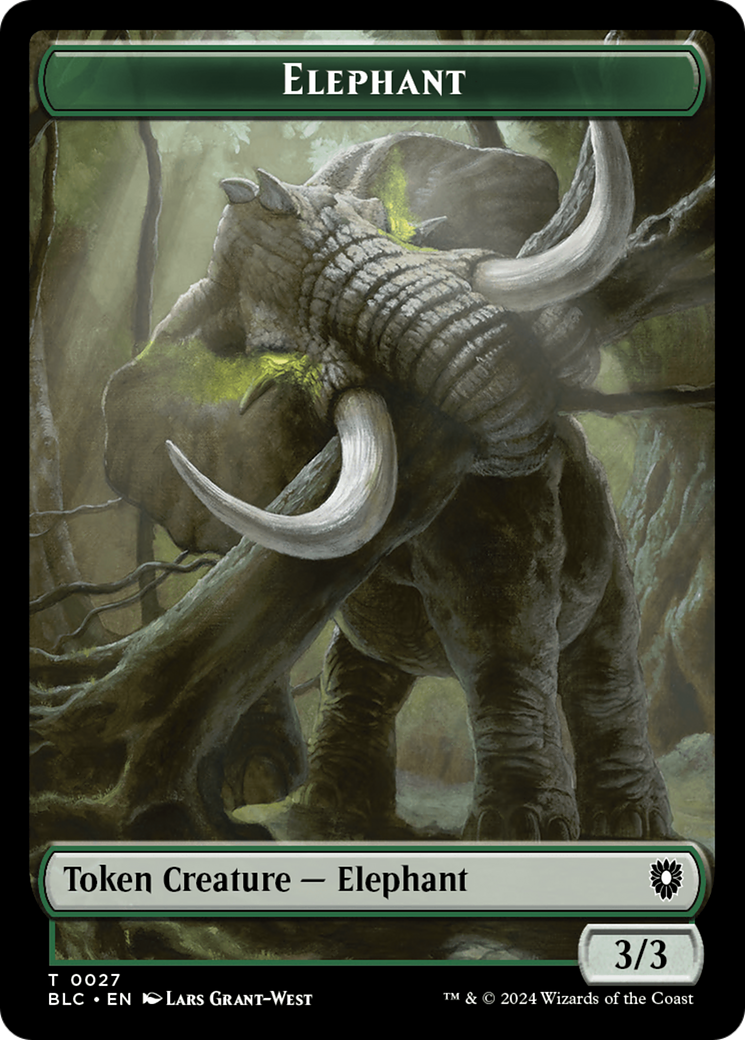 Elephant // Squid Double-Sided Token [Bloomburrow Commander Tokens] | North of Exile Games