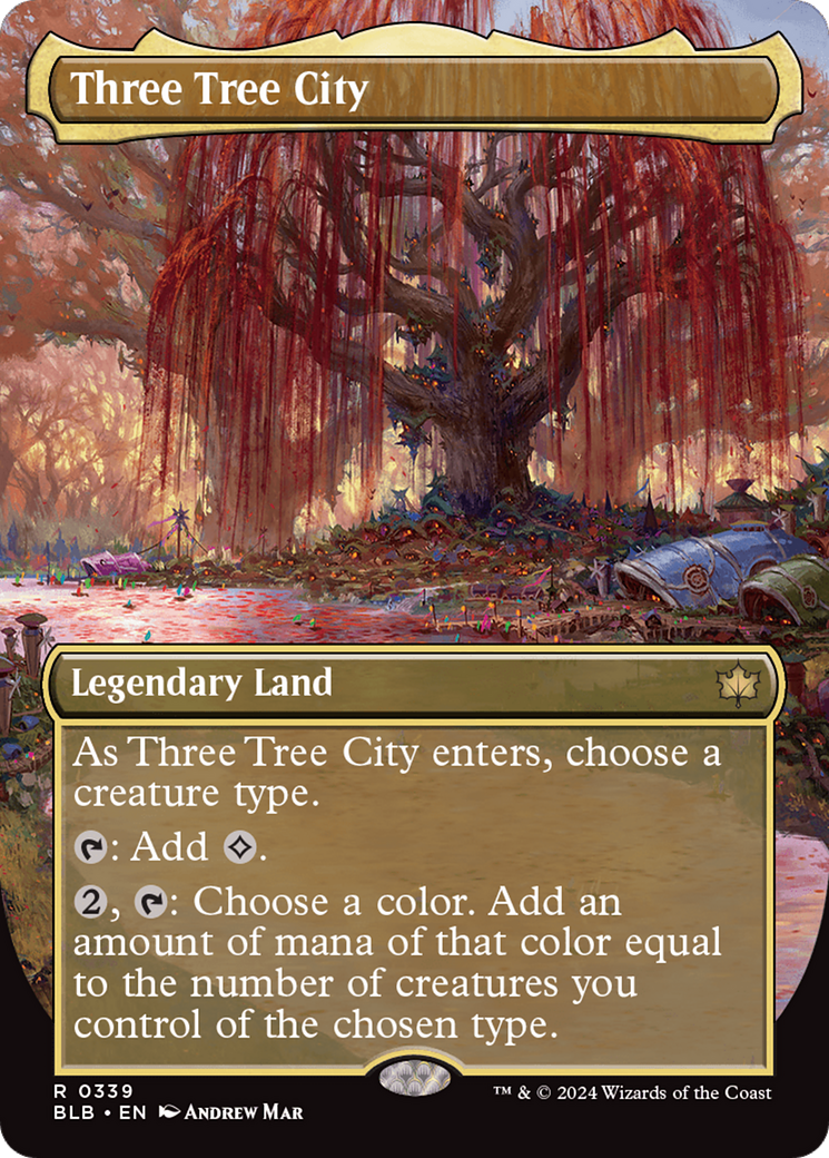 Three Tree City (Borderless) (0339) [Bloomburrow] | North of Exile Games