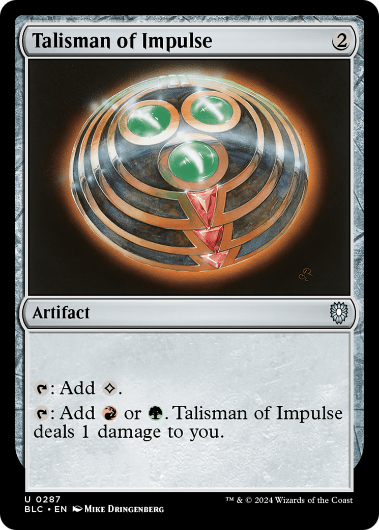 Talisman of Impulse [Bloomburrow Commander] | North of Exile Games