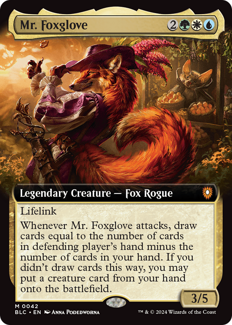 Mr. Foxglove (Extended Art) [Bloomburrow Commander] | North of Exile Games