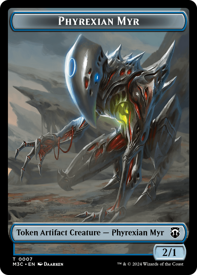 Phyrexian Myr // Servo Double-Sided Token [Modern Horizons 3 Commander Tokens] | North of Exile Games