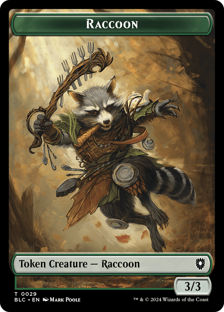 Rat // Raccoon Double-Sided Token [Bloomburrow Commander Tokens] | North of Exile Games
