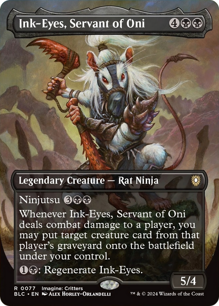 Ink-Eyes, Servant of Oni (Borderless) [Bloomburrow Commander] | North of Exile Games