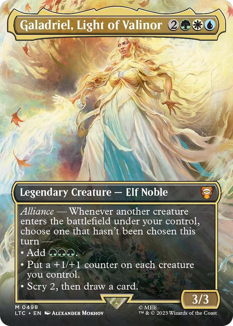 Galadriel, Light of Valinor (Borderless) [The Lord of the Rings: Tales of Middle-Earth Commander] | North of Exile Games