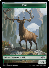 Treasure // Elk Double-Sided Token [Outlaws of Thunder Junction Tokens] | North of Exile Games