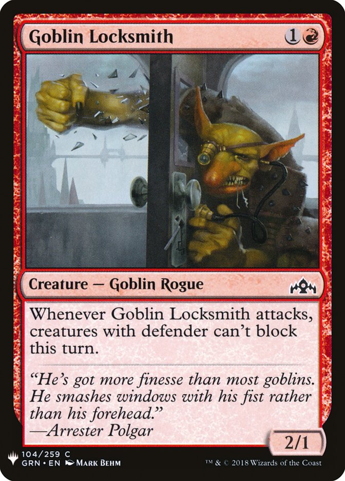 Goblin Locksmith [Mystery Booster] | North of Exile Games