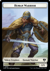 Human Warrior // Zombie Army Double-Sided Token [Commander Masters Tokens] | North of Exile Games