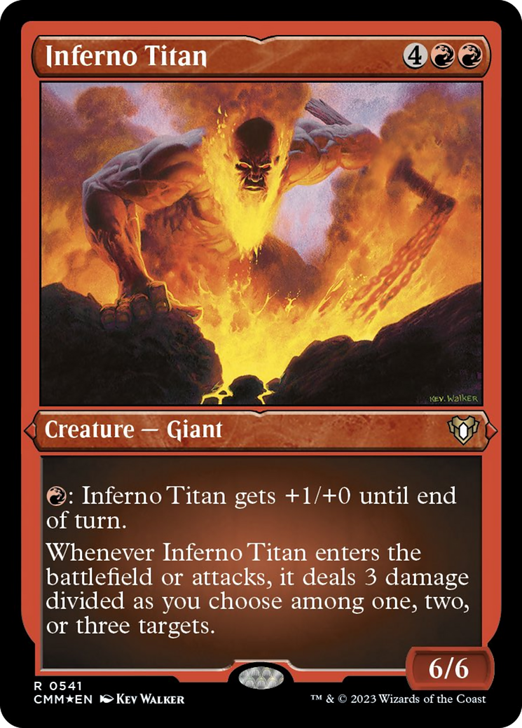 Inferno Titan (Foil Etched) [Commander Masters] | North of Exile Games