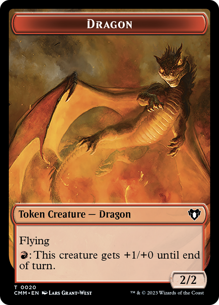 Treasure // Dragon (0020) Double-Sided Token [Commander Masters Tokens] | North of Exile Games