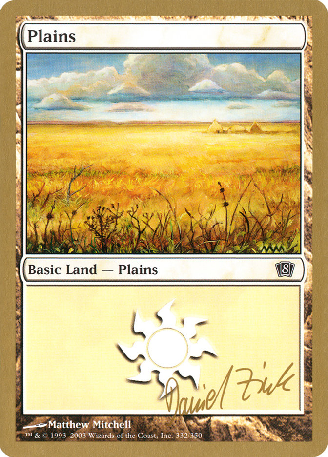 Plains (dz332) (Daniel Zink) [World Championship Decks 2003] | North of Exile Games