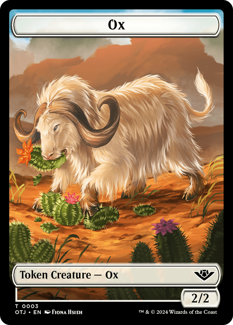 Ox Token [Outlaws of Thunder Junction Tokens] | North of Exile Games