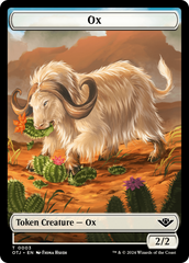 Treasure // Ox Double-Sided Token [Outlaws of Thunder Junction Tokens] | North of Exile Games