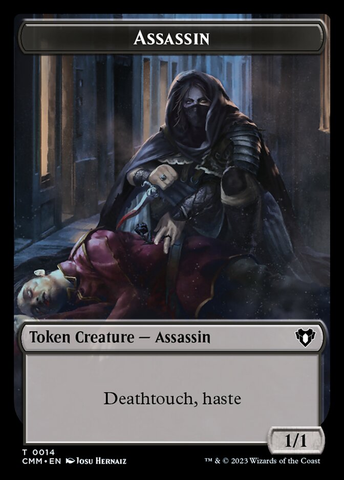 Treasure // Assassin Double-Sided Token [Commander Masters Tokens] | North of Exile Games