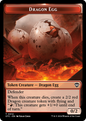 Dragon Egg // Dragon Double-Sided Token [Outlaws of Thunder Junction Commander Tokens] | North of Exile Games