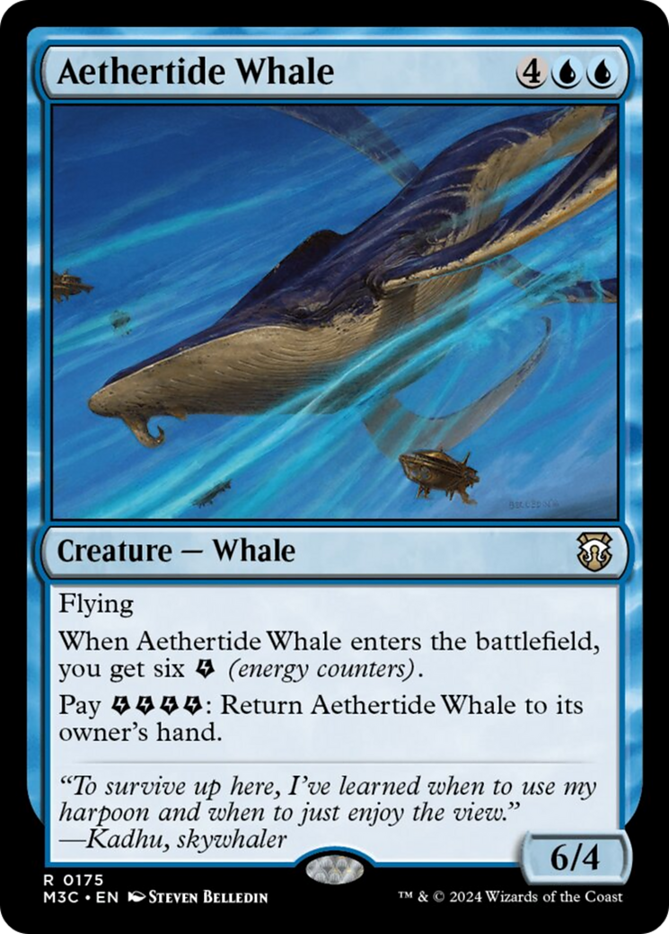 Aethertide Whale (Ripple Foil) [Modern Horizons 3 Commander] | North of Exile Games