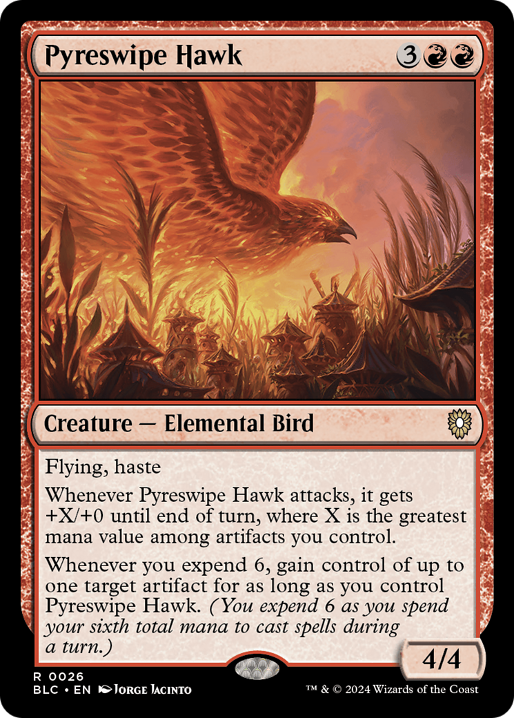 Pyreswipe Hawk [Bloomburrow Commander] | North of Exile Games