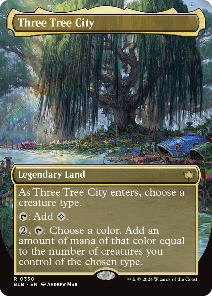 Three Tree City (Borderless) (0338) [Bloomburrow] | North of Exile Games