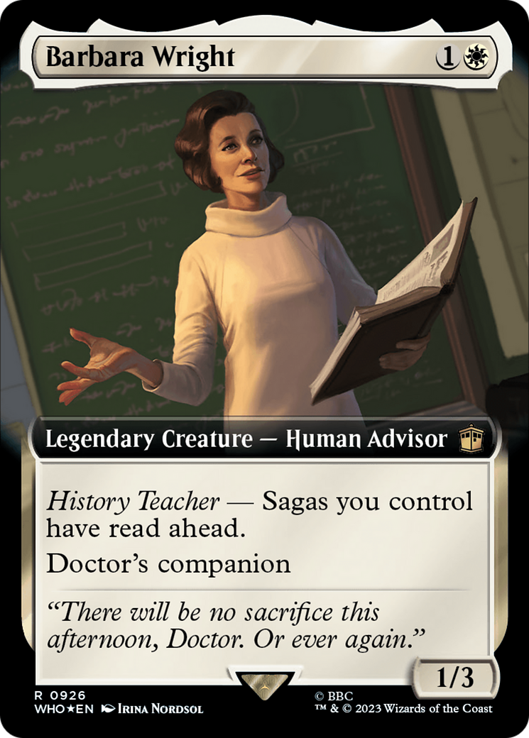 Barbara Wright (Extended Art) (Surge Foil) [Doctor Who] | North of Exile Games