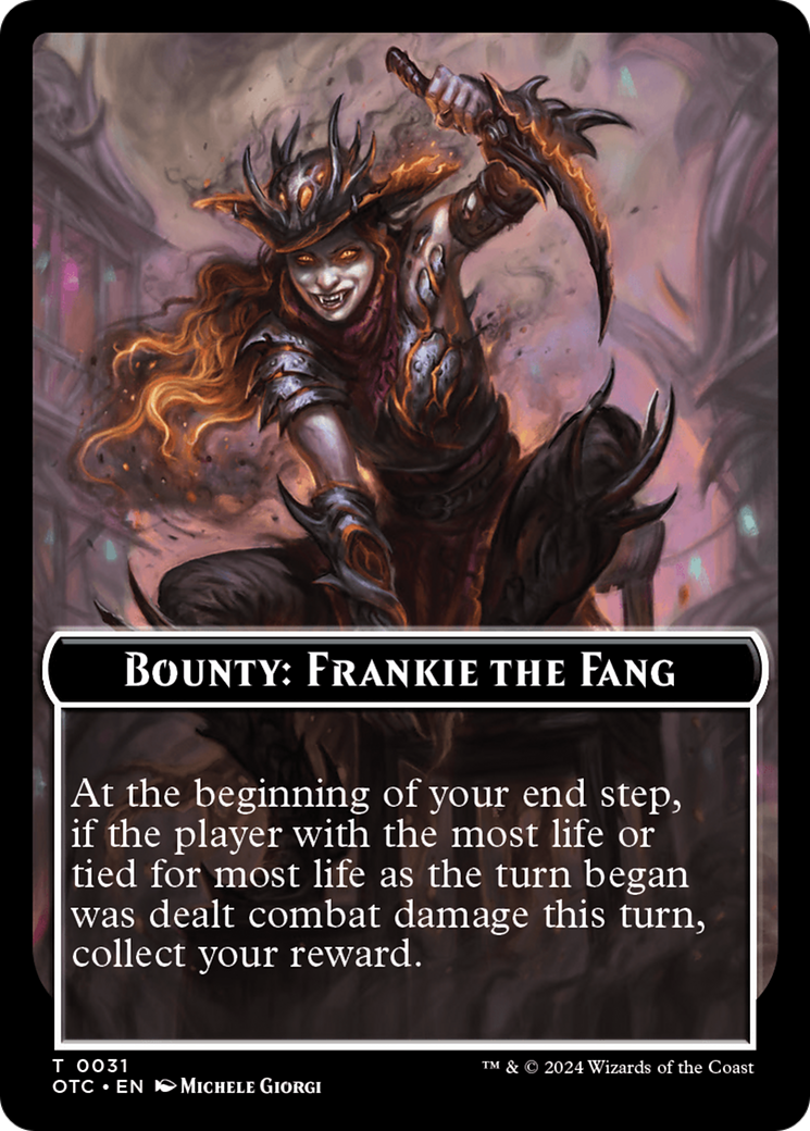 Bounty: Frankie the Fang // Bounty Rules Double-Sided Token [Outlaws of Thunder Junction Commander Tokens] | North of Exile Games