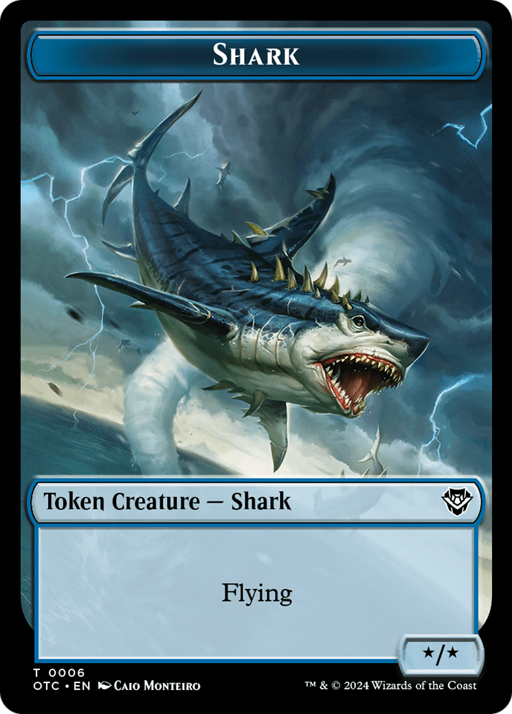 Ape // Shark Double-Sided Token [Outlaws of Thunder Junction Commander Tokens] | North of Exile Games
