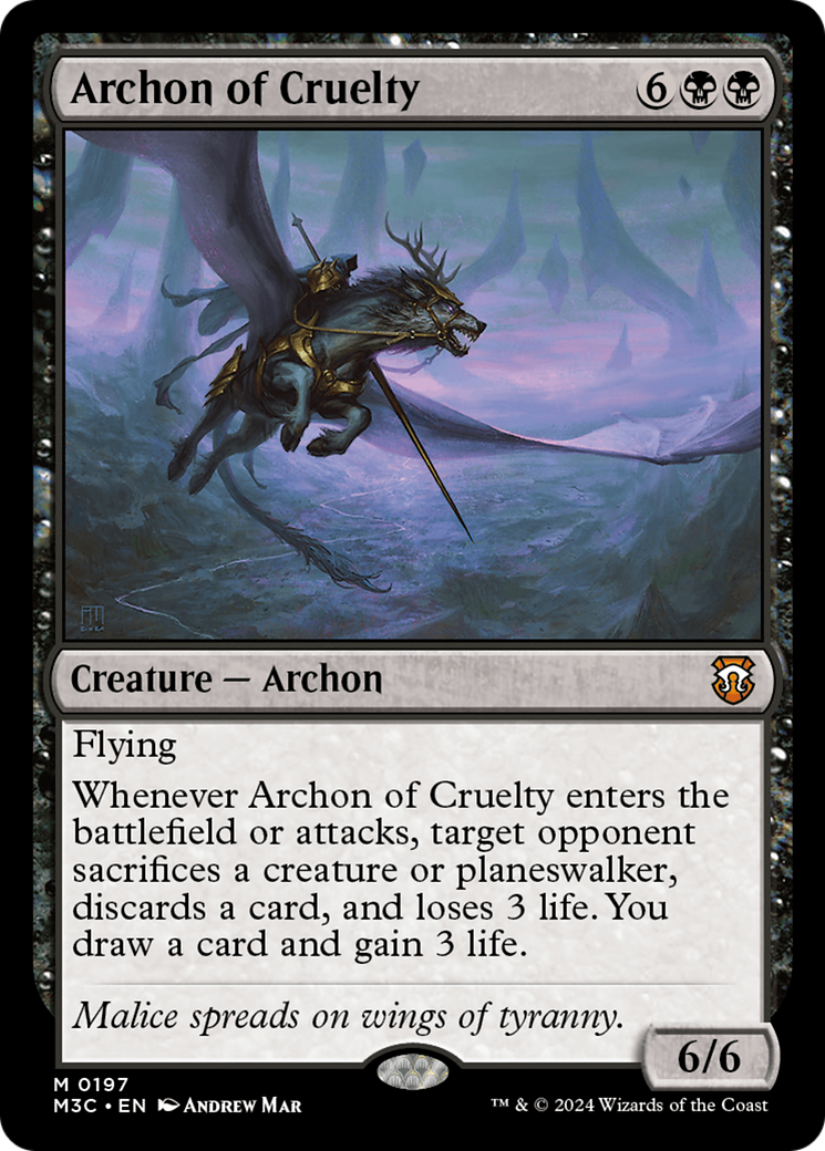 Archon of Cruelty (Ripple Foil) [Modern Horizons 3 Commander] | North of Exile Games