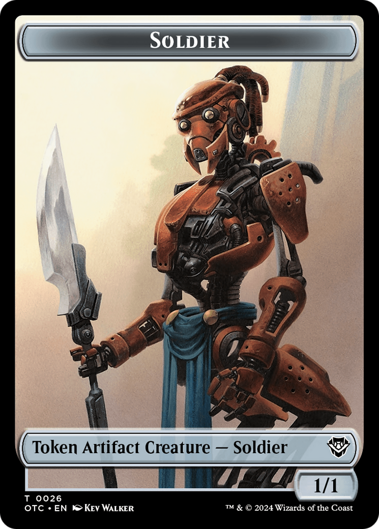 Elemental (0014) // Soldier (0026) Double-Sided Token [Outlaws of Thunder Junction Commander Tokens] | North of Exile Games