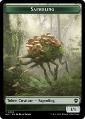 Saproling // Treasure Double-Sided Token [Bloomburrow Commander Tokens] | North of Exile Games