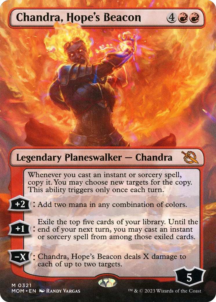 Chandra, Hope's Beacon (Borderless Alternate Art) [March of the Machine] | North of Exile Games